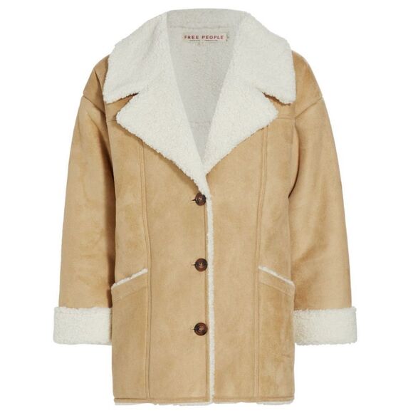 NWT Free People Diogo Coat / Ivory Combo - Picture 7 of 14